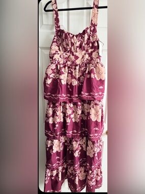 MARBLE Sleeveless Dress in Deep Plum